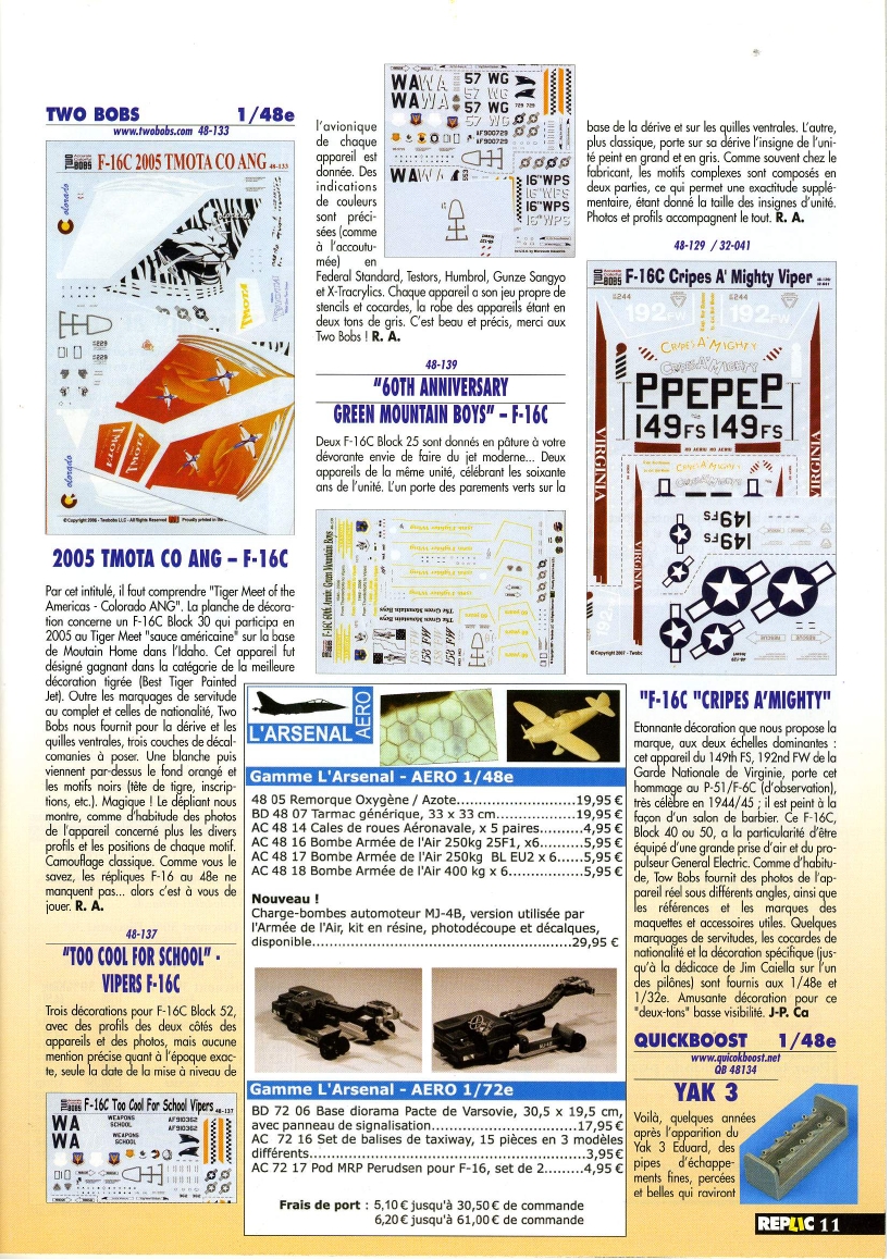 Replic 196 - Loire 130 M, Vigilante, Ki-61